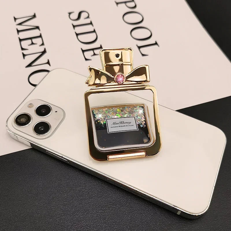 Rhinestone Perfume Mobile Phone Stand Desktop Bracket Magsafe Cellphone Grip Phone Accessories Phone Stand Holder Adhesive Style