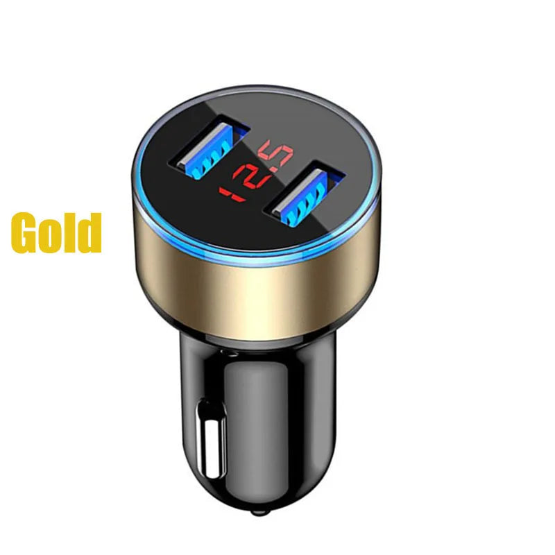 Mini Fast Charger Dual USB Car Phone Charger for Iphone 12 Samsung S21 Xiaomi 11 10 Lite POCO X3 NFC M3 5V 3A Car Phone Charger