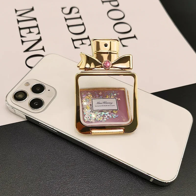 Rhinestone Perfume Mobile Phone Stand Desktop Bracket Magsafe Cellphone Grip Phone Accessories Phone Stand Holder Adhesive Style