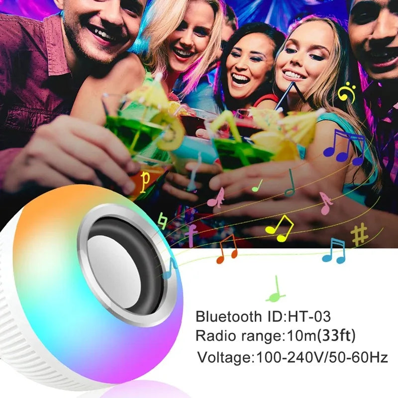 12W LED Speaker Bluetooth Speaker with Remote Control LED Speaker Bluetooth Speaker with Colorful Light