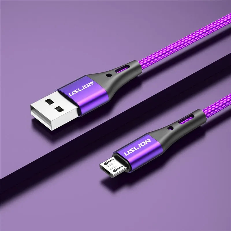 Magnetic USB Cable Micro 3A Fast Charge USB Data Cable Cord Phone Accessories Android Micro Usb Cable Mobile Phone Red