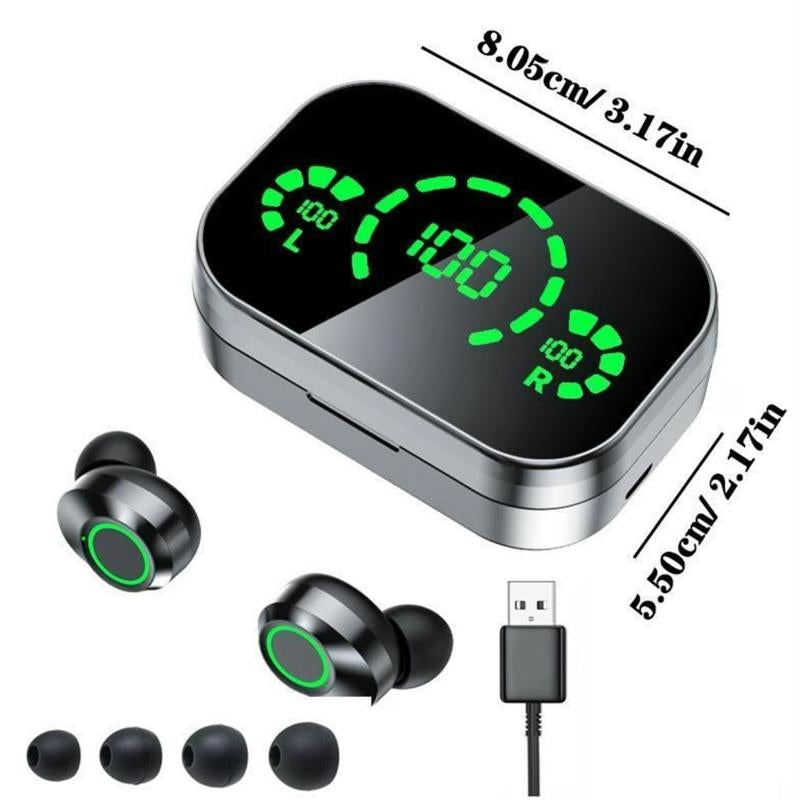 In-Ear Design Wireless High Quality Headphoneswireless In-Ear Headphones with LED Batteryindicator, Touch Controls, Sound Lsolation, Formusic Gaming Sports, True Wireless Earbudsheadset