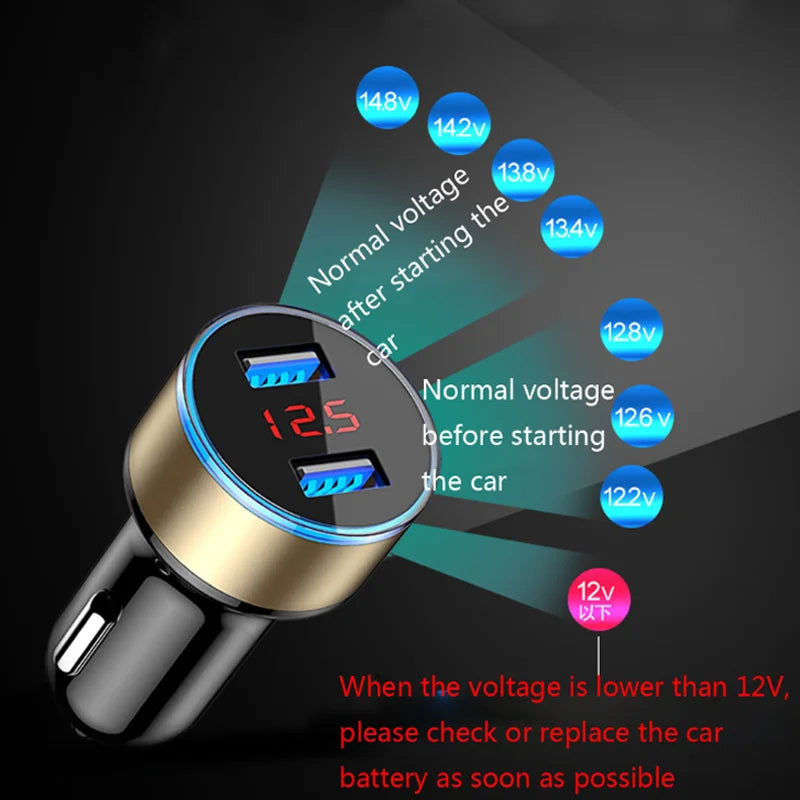 Mini Fast Charger Dual USB Car Phone Charger for Iphone 12 Samsung S21 Xiaomi 11 10 Lite POCO X3 NFC M3 5V 3A Car Phone Charger