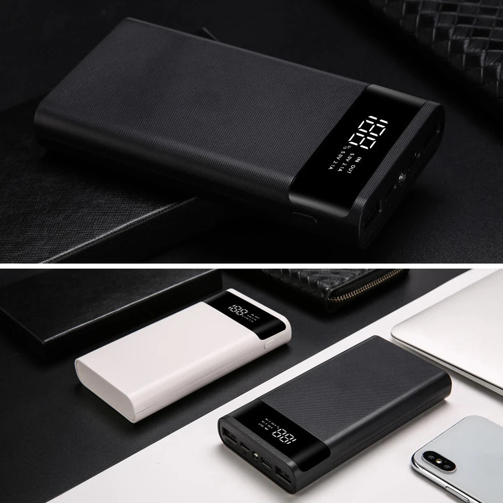 Portable External Power Bank Case DIY 6*18650 Battery Pack Shell 20000 Mah Battery Charge Storage Box without Battery