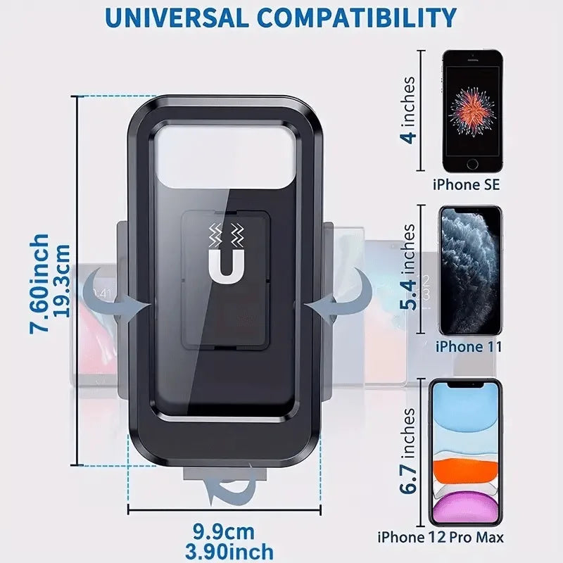 Waterproof Motorcycle Bike Mobile Phone Holder Magnetic Universal Bicycle GPS 360° Swivel Adjustable Phone Accessories