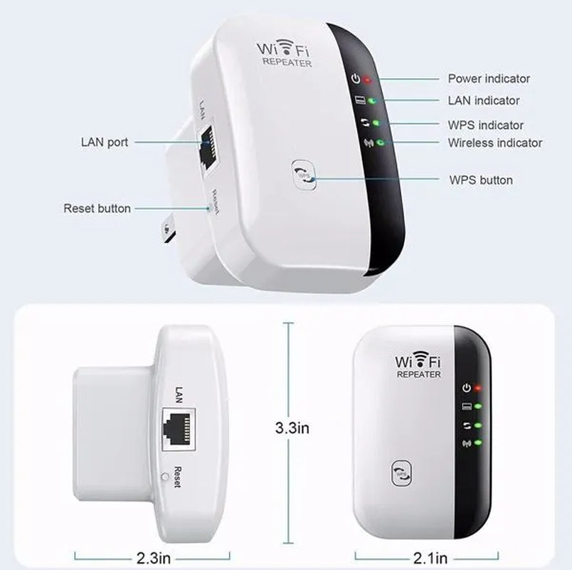 Wifi Range Extender Internet Booster Wireless Signal Repeater