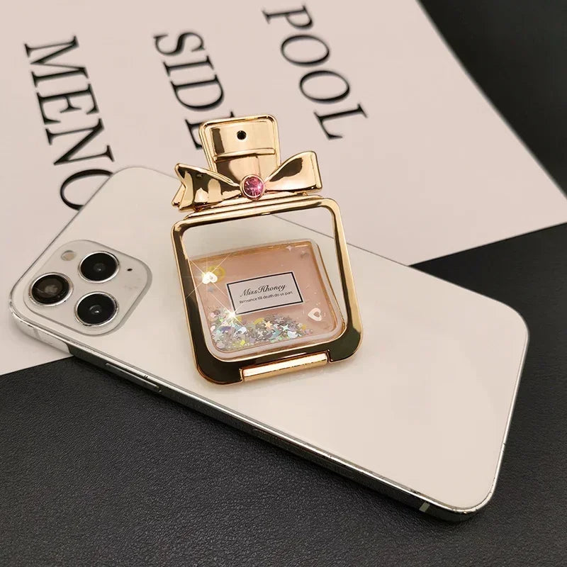 Rhinestone Perfume Mobile Phone Stand Desktop Bracket Magsafe Cellphone Grip Phone Accessories Phone Stand Holder Adhesive Style