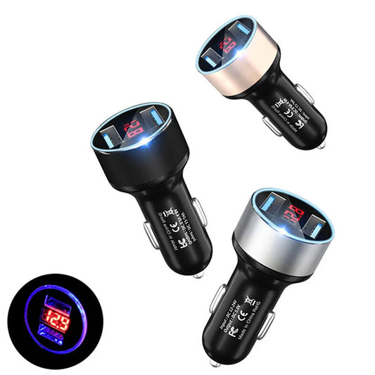 Mini Fast Charger Dual USB Car Phone Charger for Iphone 12 Samsung S21 Xiaomi 11 10 Lite POCO X3 NFC M3 5V 3A Car Phone Charger