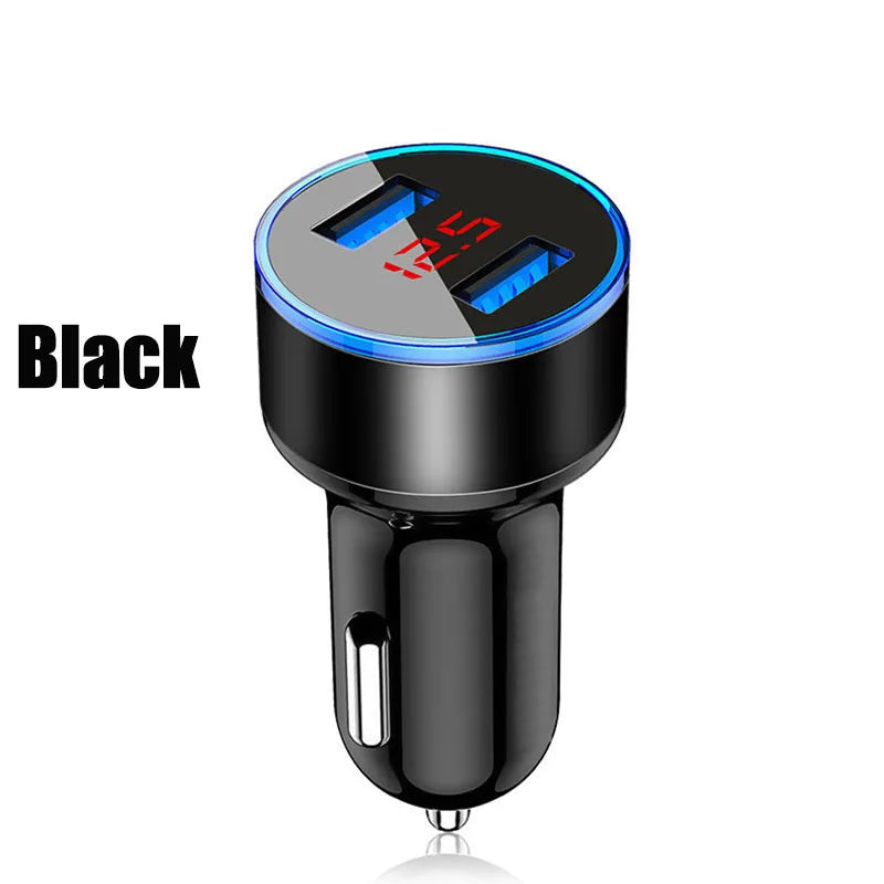 Mini Fast Charger Dual USB Car Phone Charger for Iphone 12 Samsung S21 Xiaomi 11 10 Lite POCO X3 NFC M3 5V 3A Car Phone Charger