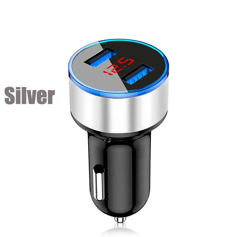 Mini Fast Charger Dual USB Car Phone Charger for Iphone 12 Samsung S21 Xiaomi 11 10 Lite POCO X3 NFC M3 5V 3A Car Phone Charger