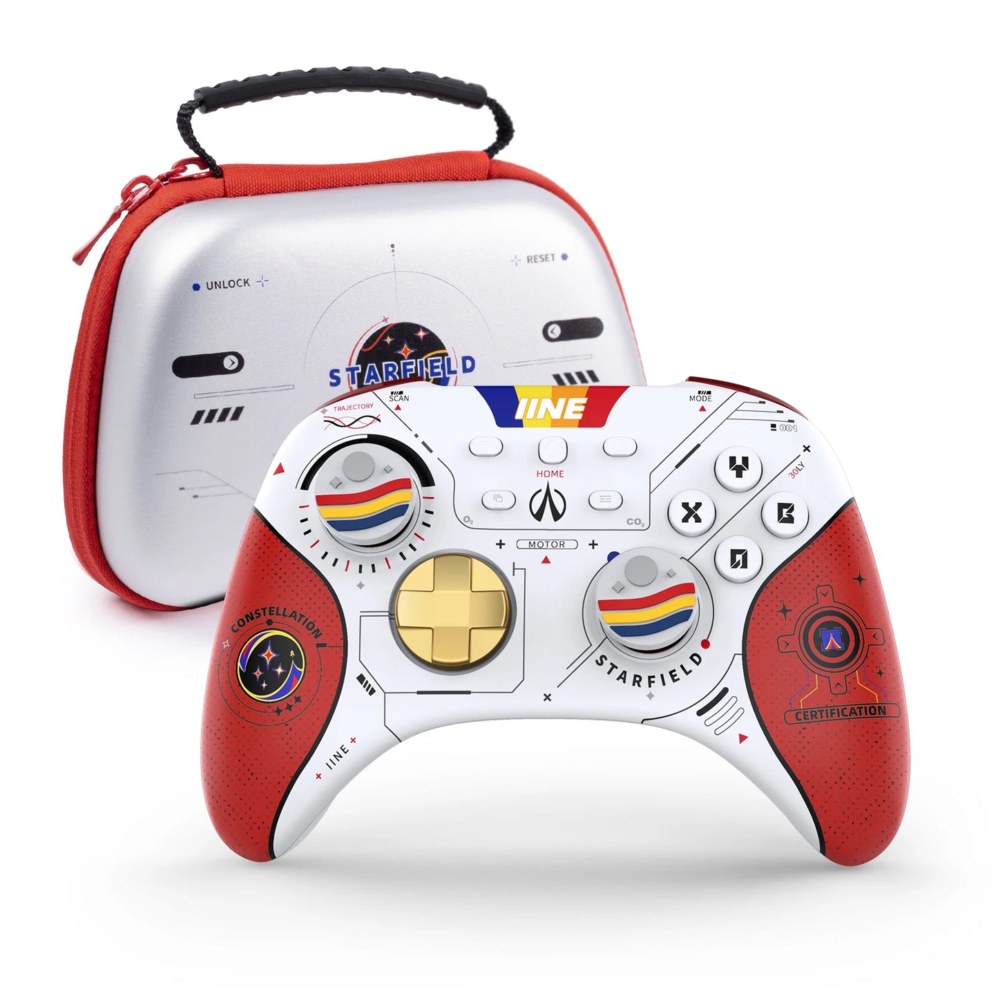Star-Field PC Controller Hall Effect Joystick & NFC Amiibo with 2.4Ghz Bluetooth Receiver for Pc/Laptop/Switch/Steam/Ipad