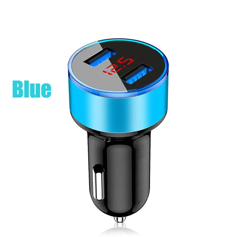 Mini Fast Charger Dual USB Car Phone Charger for Iphone 12 Samsung S21 Xiaomi 11 10 Lite POCO X3 NFC M3 5V 3A Car Phone Charger