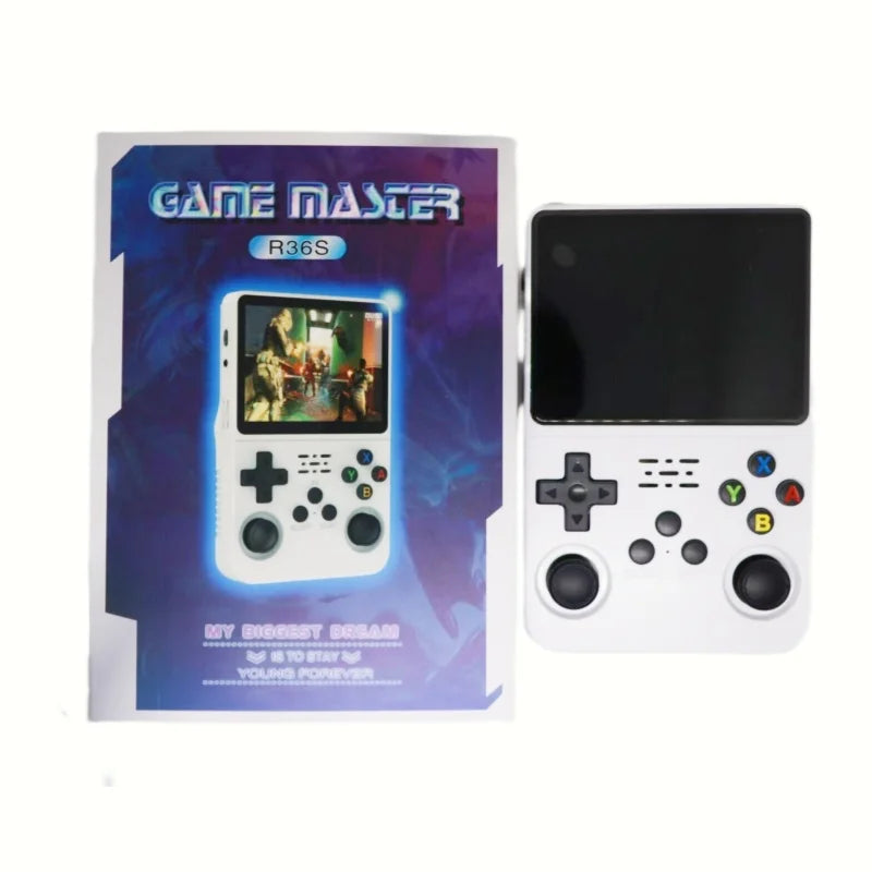 R36S Handheld Game Player 3.5 Inch Screen R36S Portable Handheld Gaming Console 64GB 15000 Games Classic Retro Video Game Player