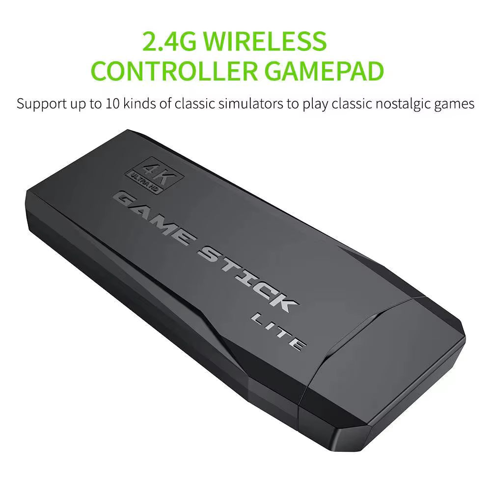 4K Game Player Video Game Console 64GB Wireless Controller for 20000 Retro Games Kid Xmas Gift