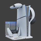 For PS5 Slim Vertical Stand Controller Charging Dock Cooling Fan for Sony Playstation5 Play Station PS5 Slim Console Accessories