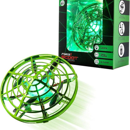 Force1 Scoot Skeet Drone Electronic Shooting Game for Kids and Adults - Drones + Blaster Set - LED Stunt Drone, Indoor Mini Drone Kids Flying Toys