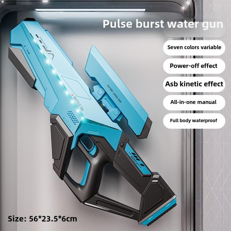 Electric Water Gun for Kids - Long-Range, High-Capacity Toy with LED Light for Family-Friendly Water Battles - Lightweight and Ergonomic Design for Pool Fun