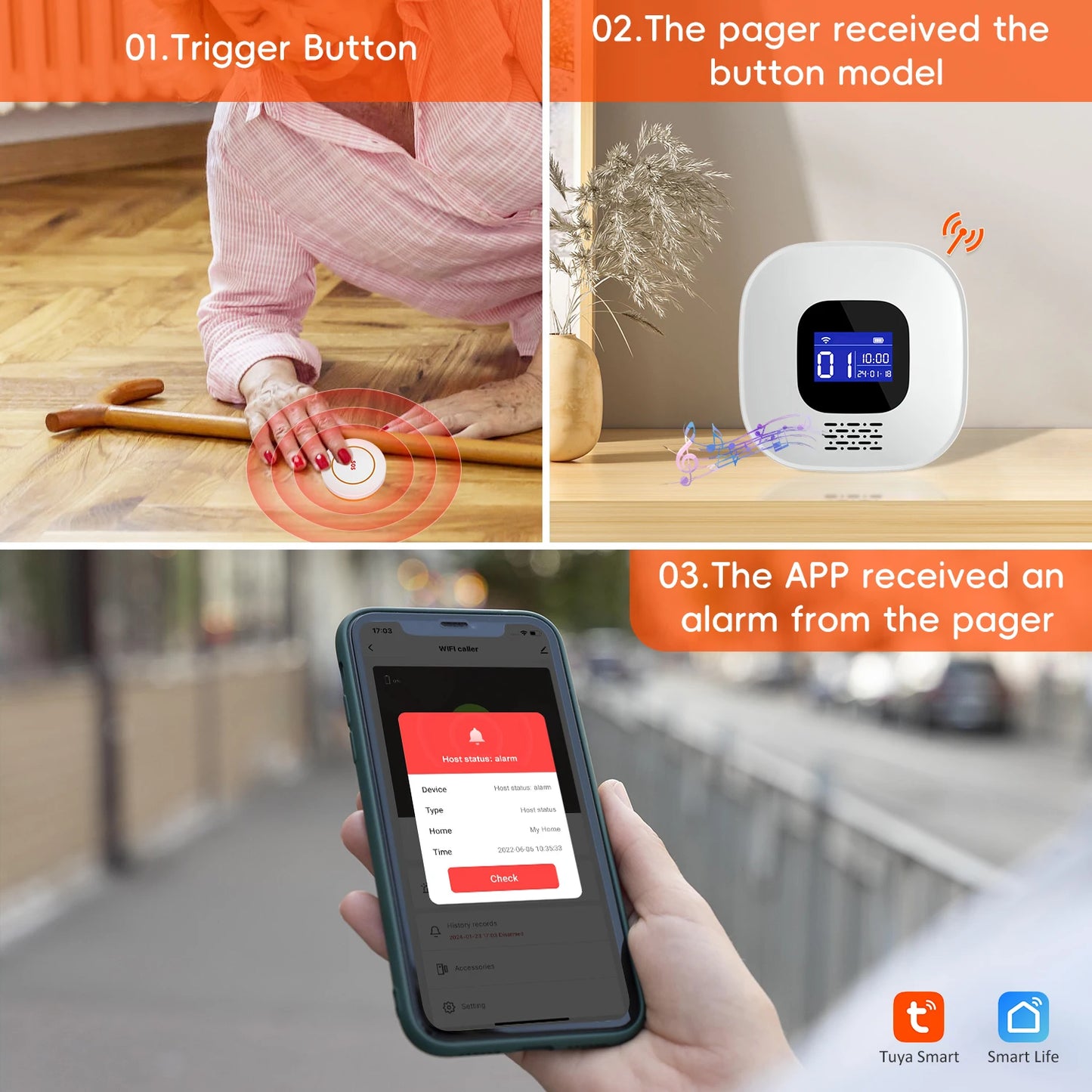 Smart Home Security-Protection Tuya Home Security Alarm Smart Life App Burglar Alarm Siren