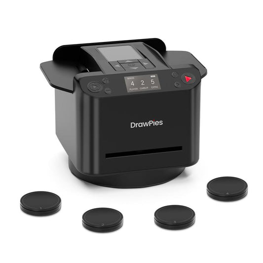 Drawpies 2-In-1 Automatic Card Shuffler &Dealer 4 Drawing Remotes Adjustable Dealing Distance for Poker Night UNO Phase 10 Board Games & More