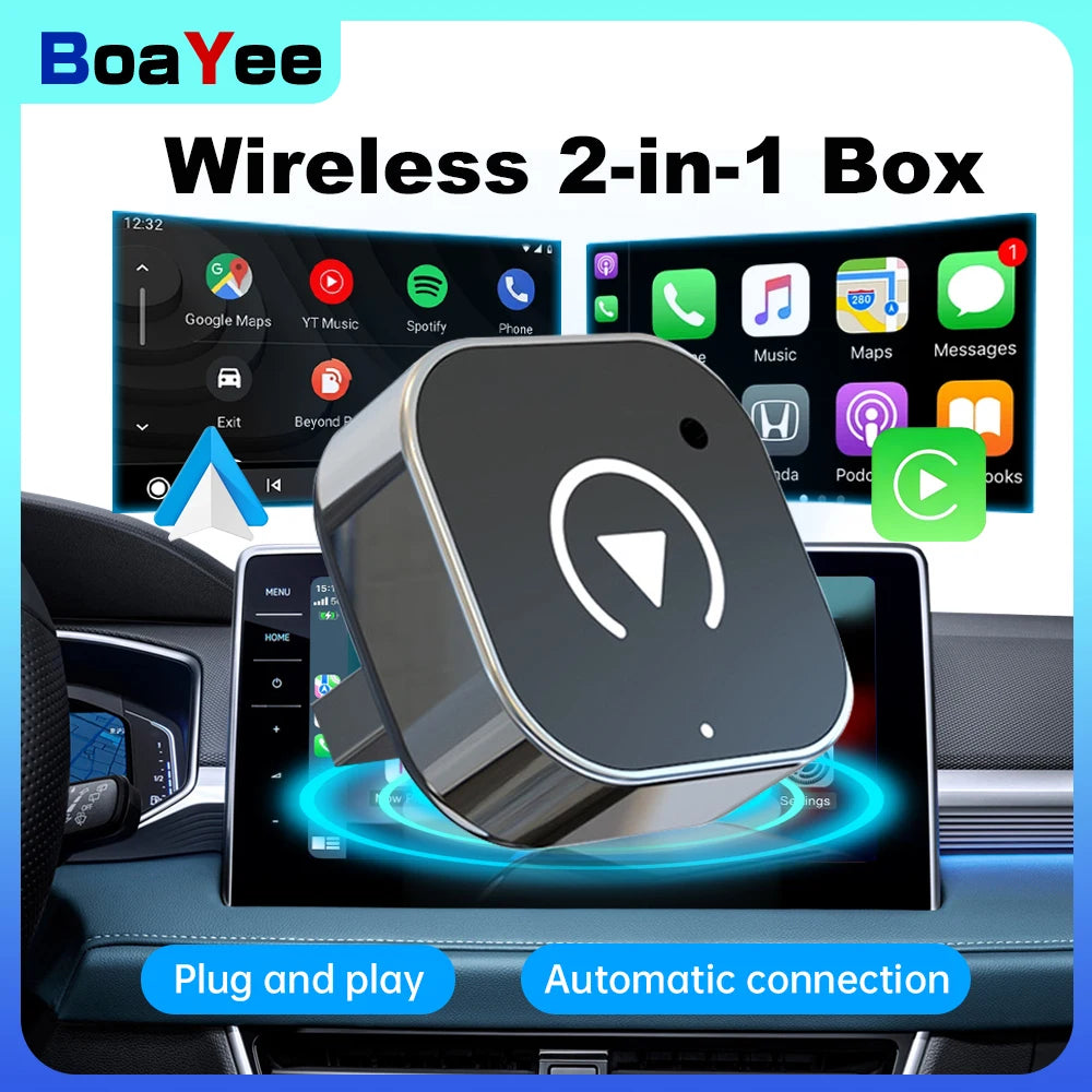 2025 Upgrade Wired to Wireless Carplay Adapter Car Design Plug and Play Easy to Connect Quickly and Stably Car Play for Iphone