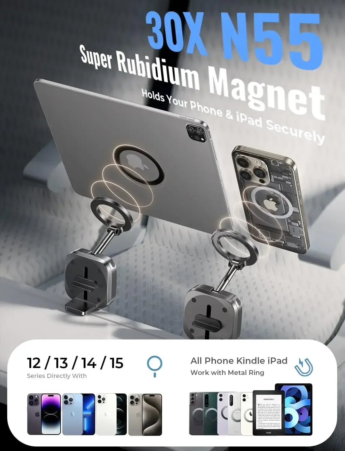 Portable Foldable Travel Magnetic Phone Holder Desktop Phone Stand Car Phone Holder