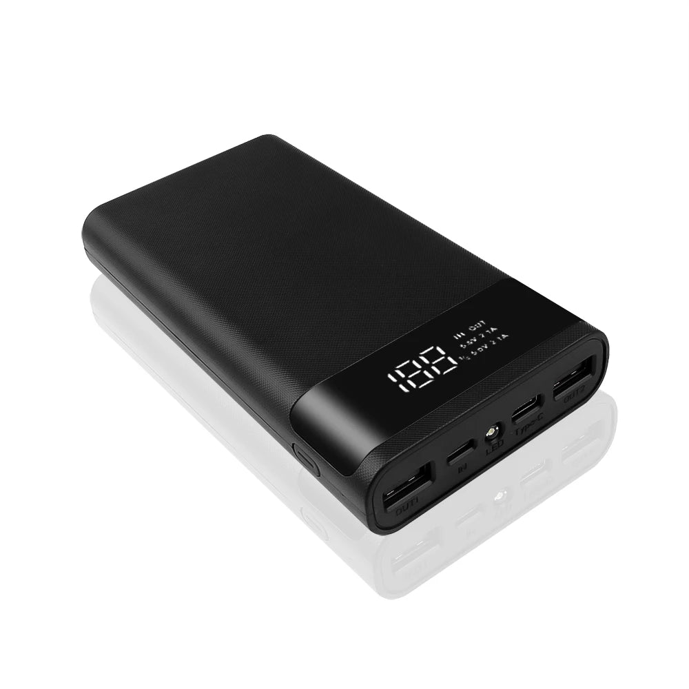 Portable External Power Bank Case DIY 6*18650 Battery Pack Shell 20000 Mah Battery Charge Storage Box without Battery