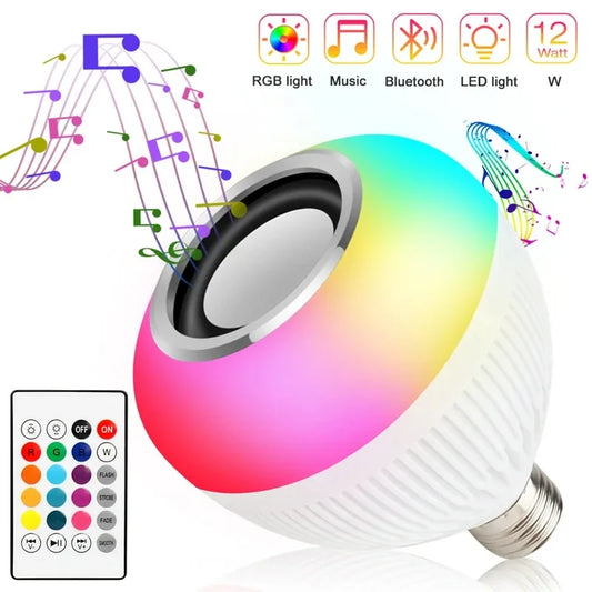 12W LED Speaker Bluetooth Speaker with Remote Control LED Speaker Bluetooth Speaker with Colorful Light