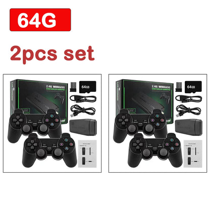 M8 Retro Game Stick 4K 10000 Games Portable Video Game Console 2.4G Double Wireless Controller Handheld Game Player for PS1/MAME