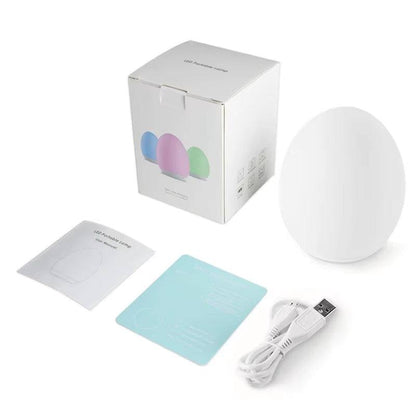 7 Color Changing Night Light RGB Remote Control Touch Dimmable Lamp Portable Table Bedside Lamps USB Rechargeable Night Lamp