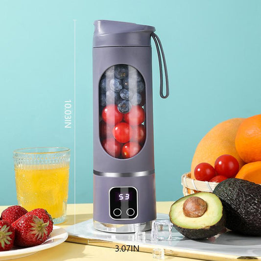Digital Multimode Juicer Blender - Smart LED Display, 450Ml Diet-Friendly，Usb Rechargeable，Best Compact Blender for Home & Travel, Lemon Juicer，Fathers Day Gift