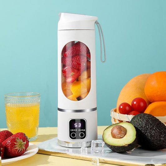 Digital Multimode Juicer Blender - Smart LED Display, 450Ml Diet-Friendly，Usb Rechargeable，Best Compact Blender for Home & Travel, Lemon Juicer，Fathers Day Gift