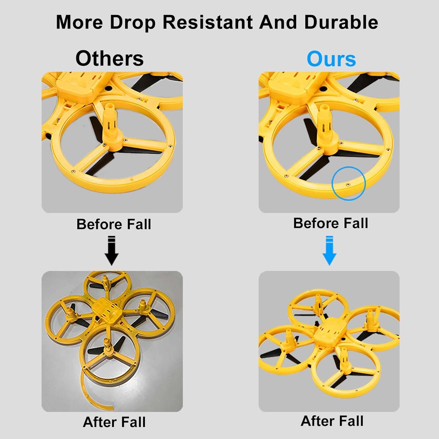 2024 Upgraded Hand Controlled Drone for Kids Small Rc Quadcopter Aircraft with Smart Watch, Cool LED Remote Control Drone 360° Flips, 3 Modes, 2 Larger Capacity Batteries