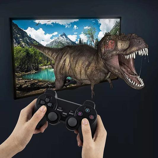 M8 Retro Game Stick 4K 10000 Games Portable Video Game Console 2.4G Double Wireless Controller Handheld Game Player for PS1/MAME