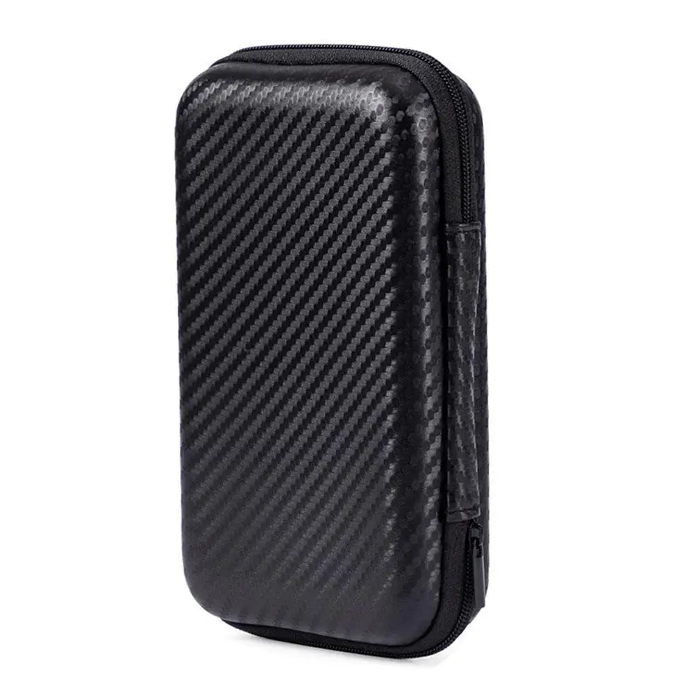 EVA Storage Bag for R35S RG35XX BAG Game Console Protective Black Case Carbon Fiber Texture Travel Bag