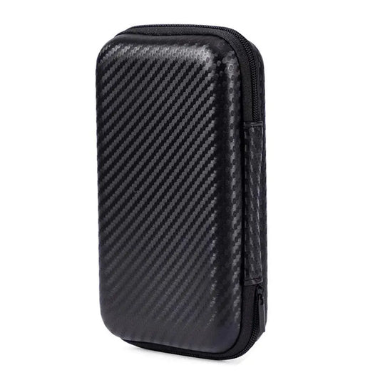 EVA Storage Bag for R35S RG35XX BAG Game Console Protective Black Case Carbon Fiber Texture Travel Bag
