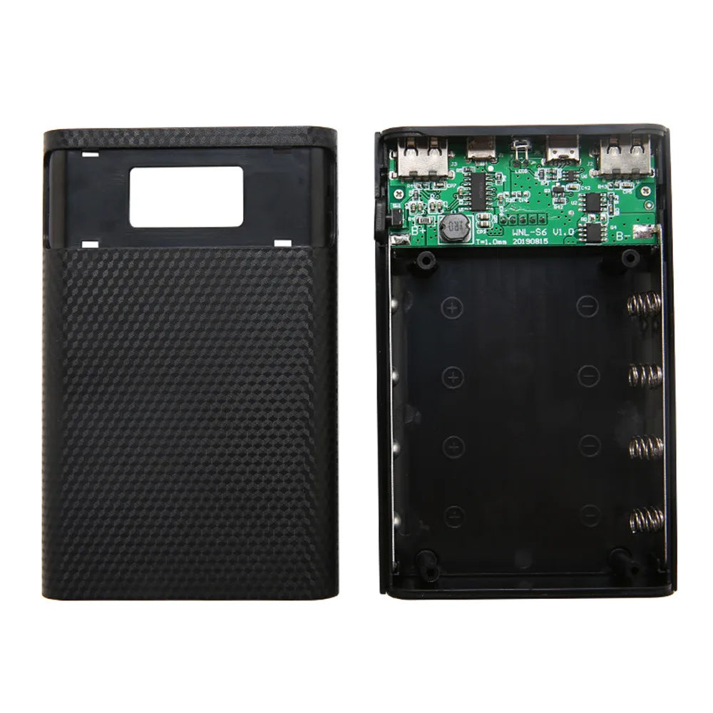 Portable External Power Bank Case DIY 6*18650 Battery Pack Shell 20000 Mah Battery Charge Storage Box without Battery