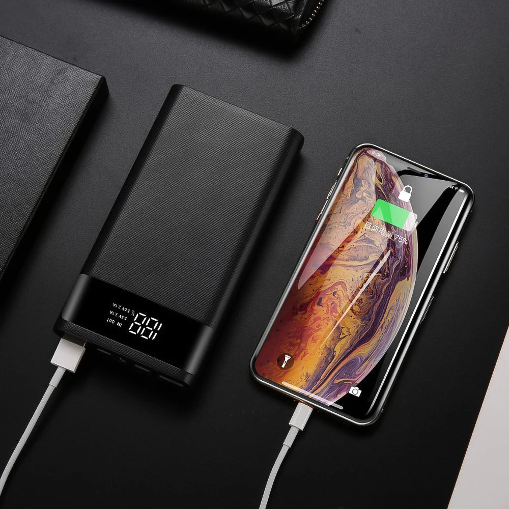 Portable External Power Bank Case DIY 6*18650 Battery Pack Shell 20000 Mah Battery Charge Storage Box without Battery
