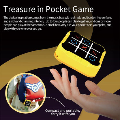 Electronic Tic Tac Toe Game,Portable Console against Ai Robots,Handheld Game Console, Educational Toys for Family Party & Entertainment Gaming Stuff Digital
