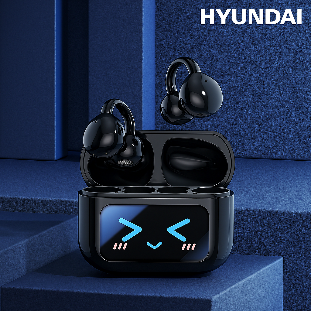 M100 Bluetooth 5.4 Earbuds with LED Screen and AI Noise Reduction