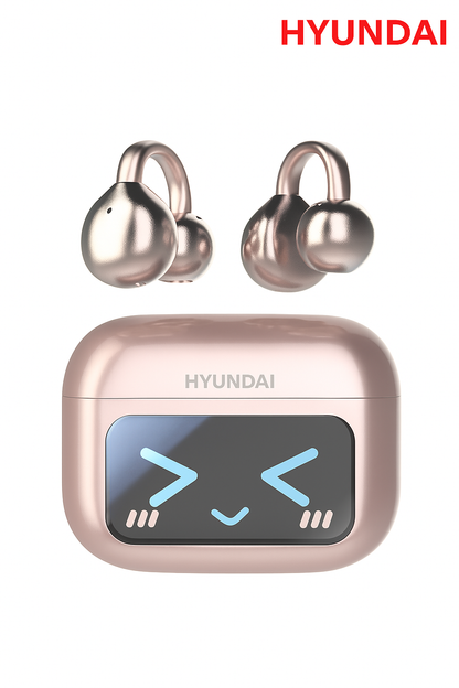 M100 Bluetooth 5.4 Earbuds open-ear hook design with HiFi sound quality