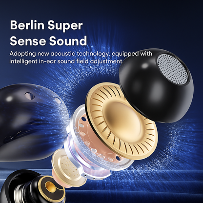 New  M100 LED Screen Anti-Loss Headphone AI Noise Reduction with HIFI Sound Bluetooth V5.4 Earphone Open Ear-Hook Earbuds