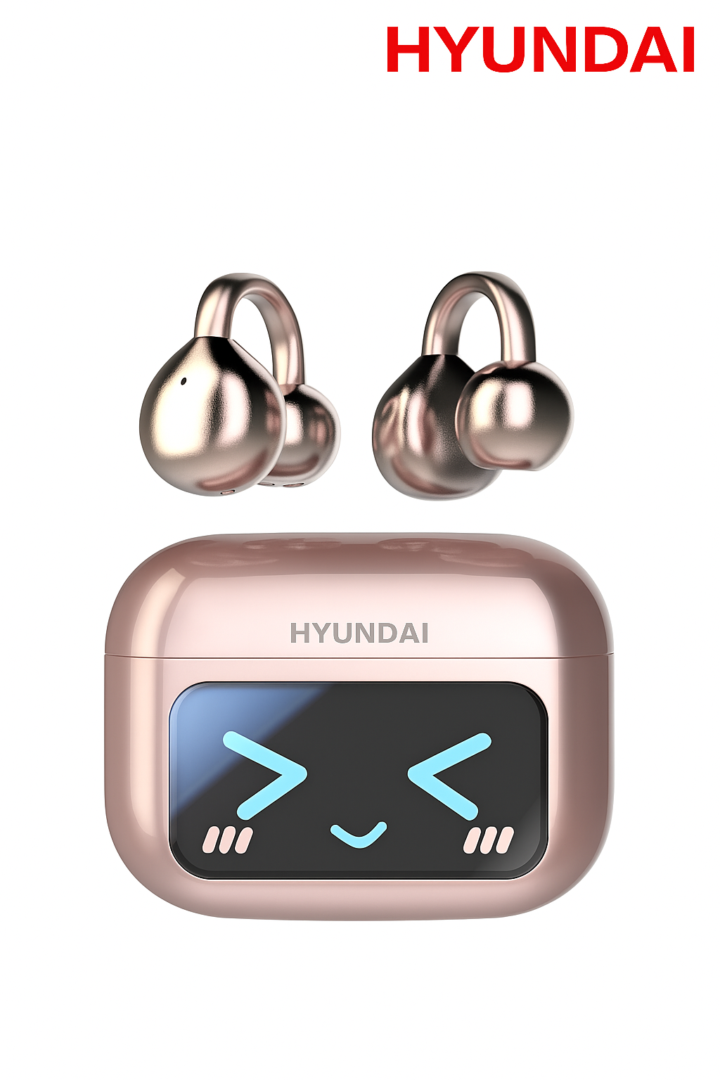 New  M100 LED Screen Anti-Loss Headphone AI Noise Reduction with HIFI Sound Bluetooth V5.4 Earphone Open Ear-Hook Earbuds