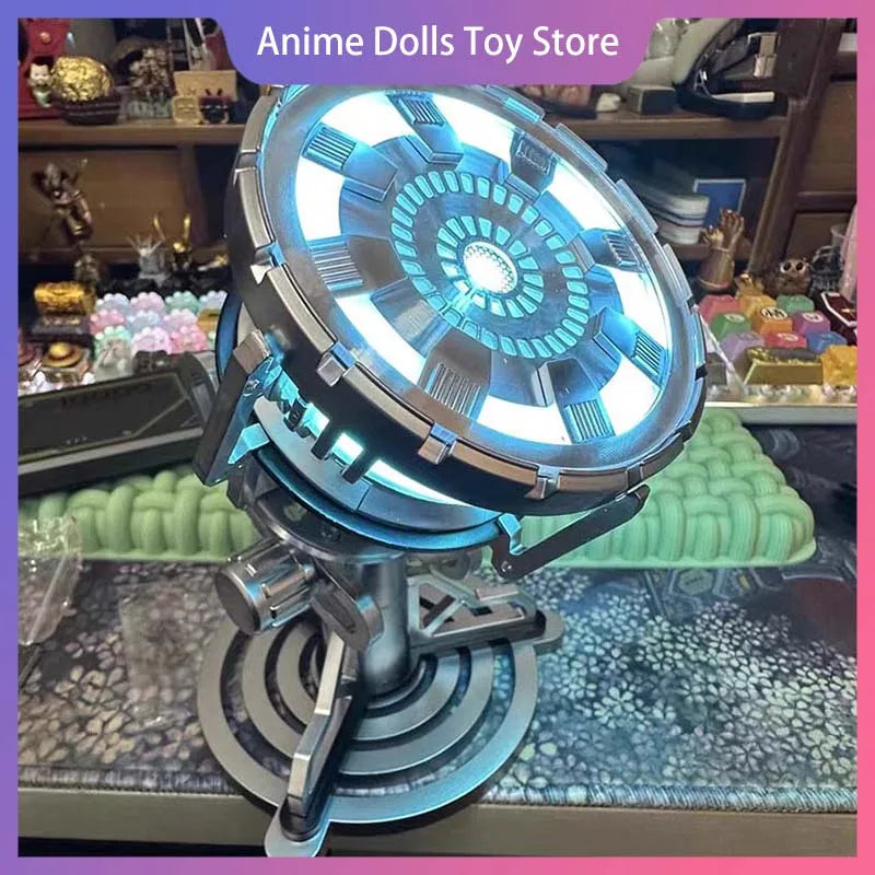 Iron Man V3 Arc Reactor Mk3 Action Figure with LED Light HCMY Edition Alloy Modle Toy Room Desktop Decor Collection Adult Gift
