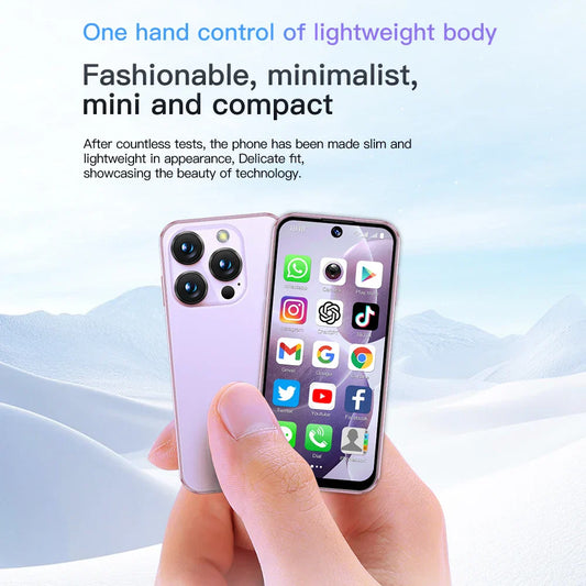 XS19 3.88" Mini Smartphone 2GB RAM 16GB ROM Android10.0 Face Recognition Unlock 3G Small Mobile Phone