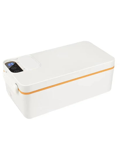 Portable Wireless Electric Lunch Box Food Heater W/1.5L Removable Stainless Steel Container Heated Lunch Box for Office/Travel