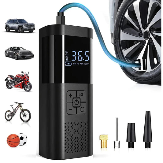 Portable Car Air Compressor 3X Faster 150PSI Cordless Tire Inflator Pump with Digital Gauge for Car Motorcycle Bike Air Pump