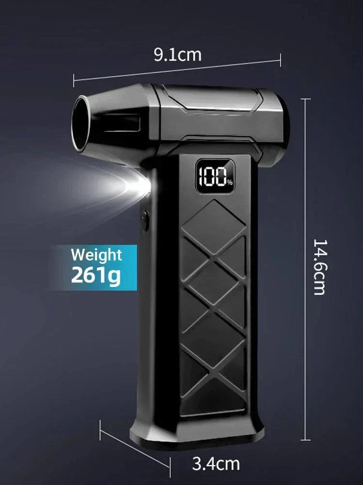 130000RPM Powerful Air Blower 5-Gear Speed High-Power Brushless Turbo Fan Jet Cordless Electric Air Duster for Keyboard Cleaning