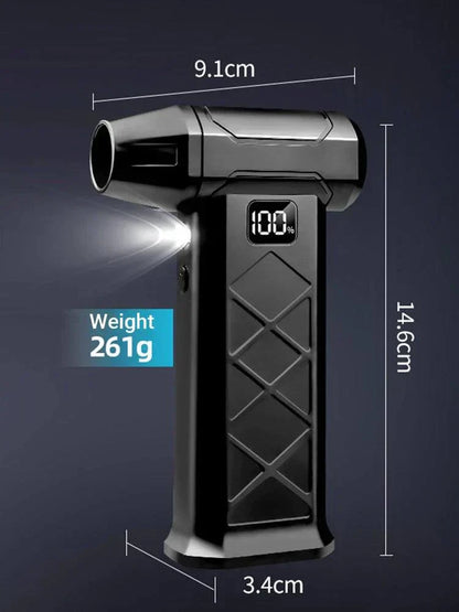 130000RPM Powerful Air Blower 5-Gear Speed High-Power Brushless Turbo Fan Jet Cordless Electric Air Duster for Keyboard Cleaning