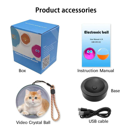 Customizable Video Glass Ball DIY Art Glass Ball Lamp - Spherical Pixel Display, Detachable Video and Sound Game Screen