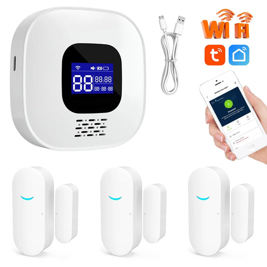 Smart Home Security-Protection Tuya Home Security Alarm Smart Life App Burglar Alarm Siren